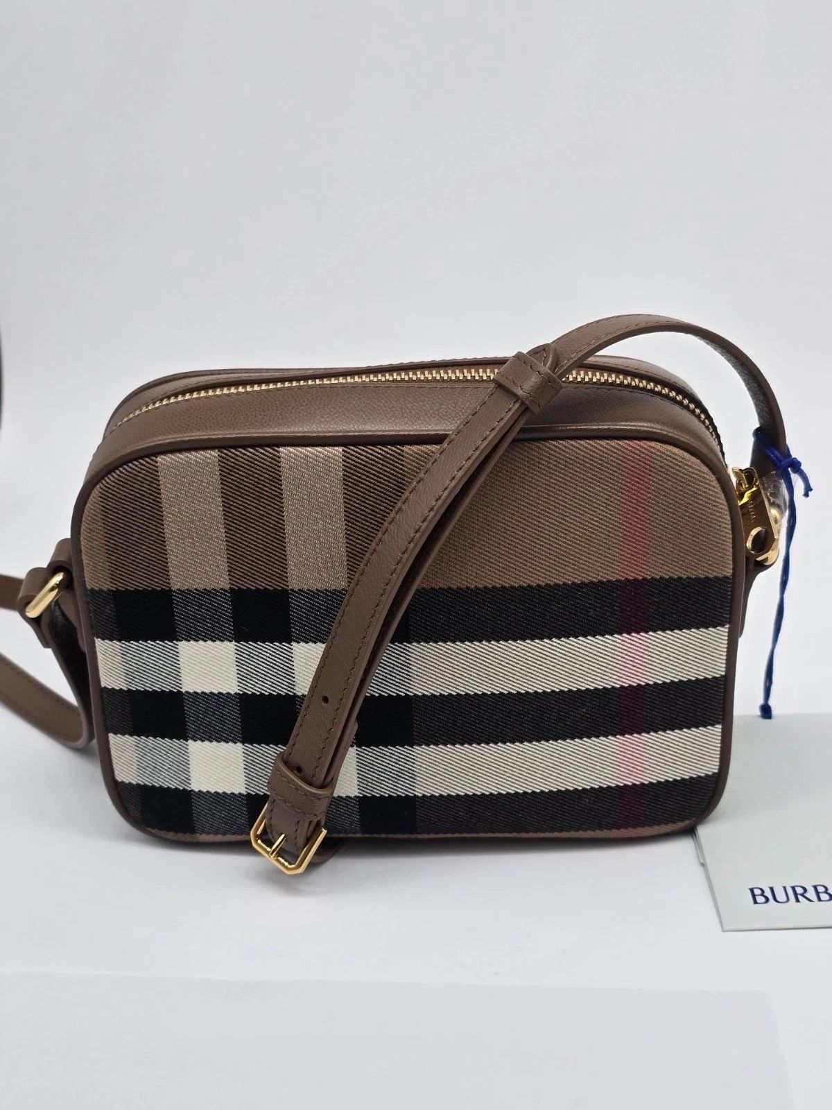 Burberry Vintage Check Brown Camera Bag NWT — photo 3