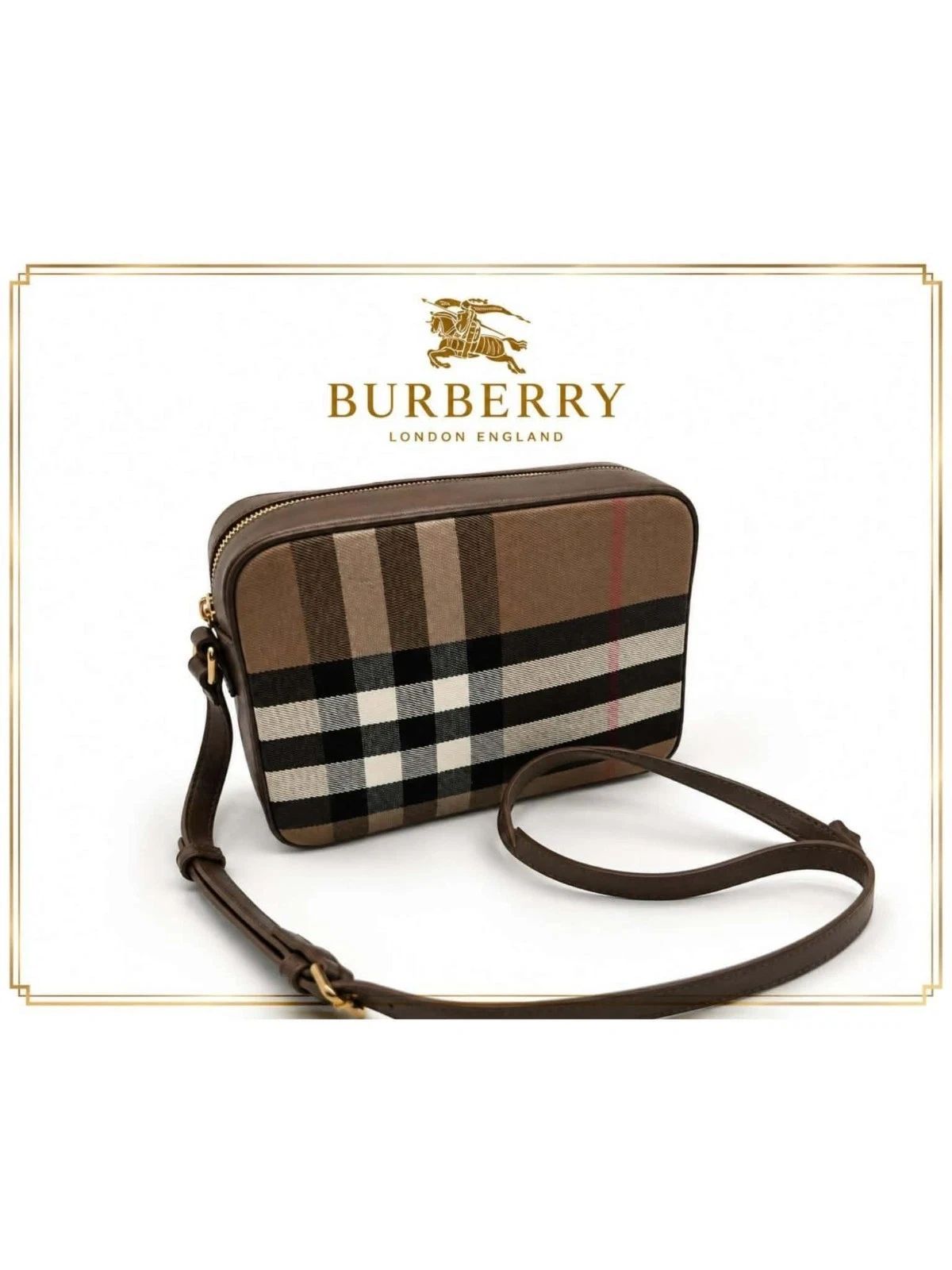 Burberry Vintage Check Camera Crossbody Bag