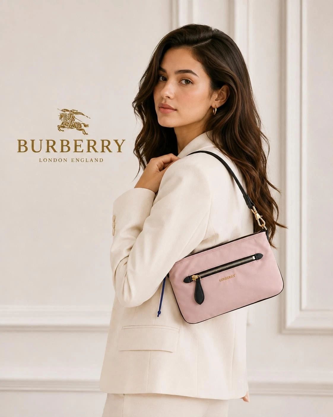 Burberry Pink Nylon Mini Pochette Bag — photo 2