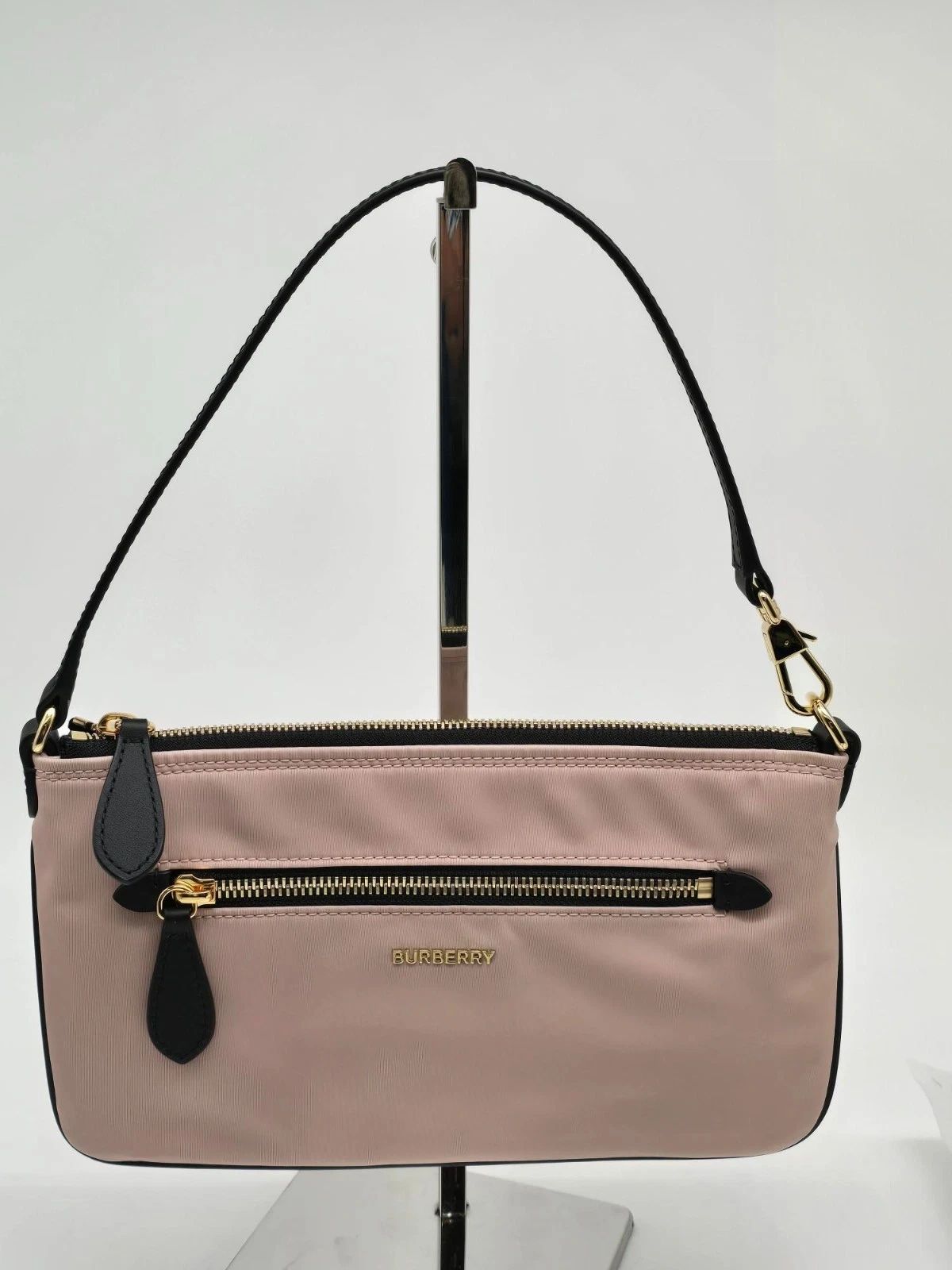 Burberry Pink Nylon Mini Pochette Bag — photo 3