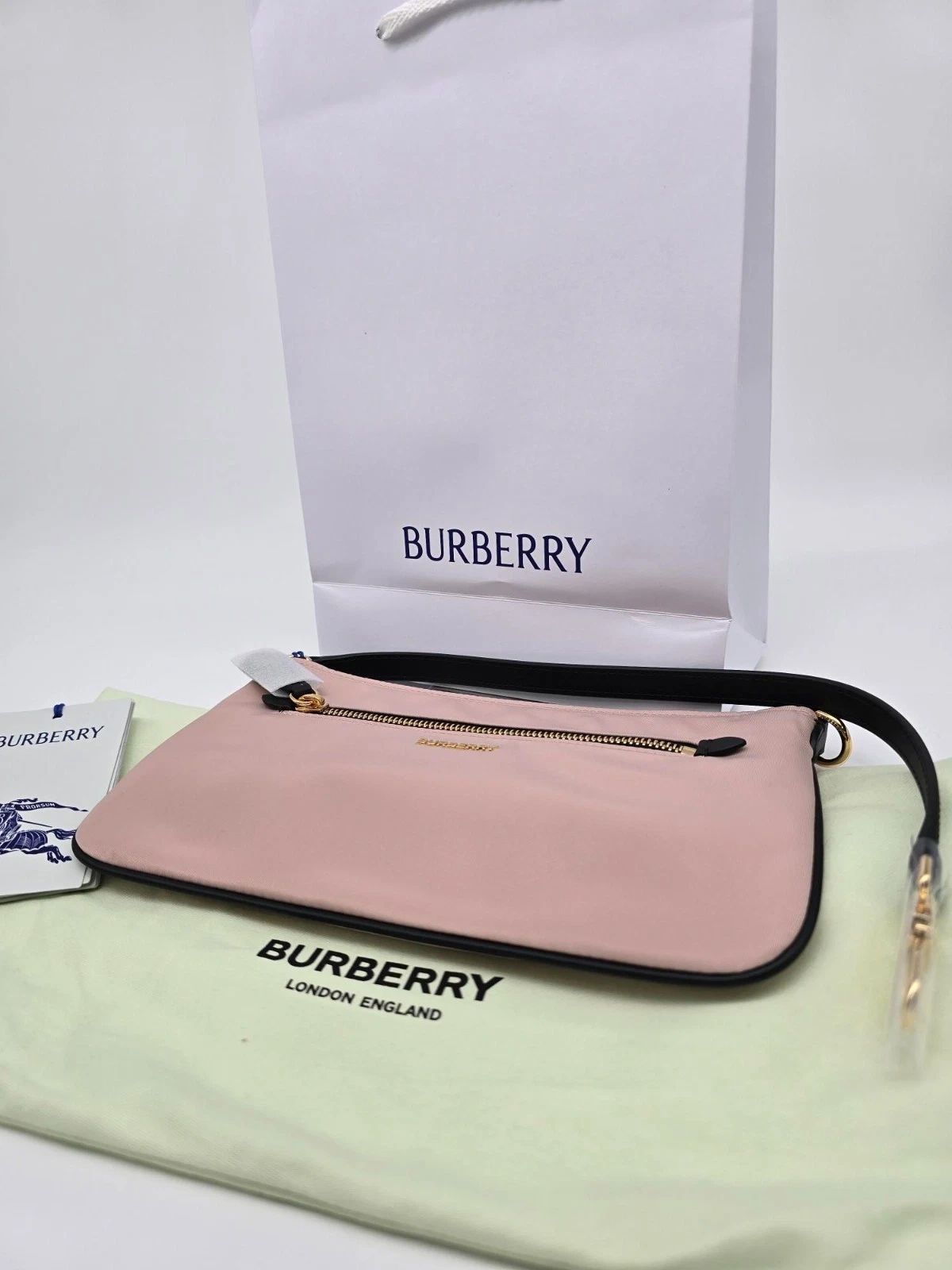 Burberry Pink Nylon Mini Pochette Bag — photo 8