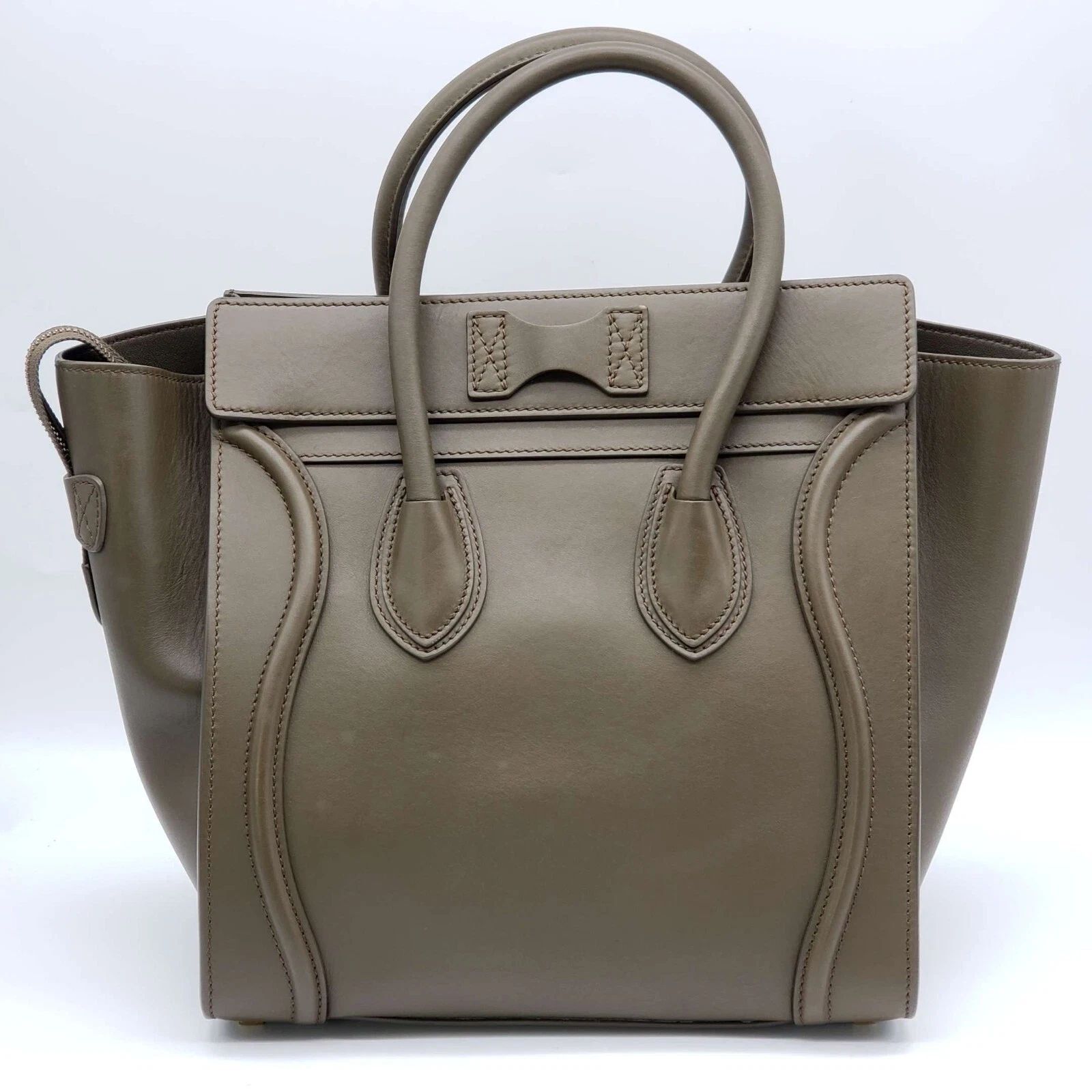Celine Nano Luggage Taupe Leather Tote Bag — photo 3