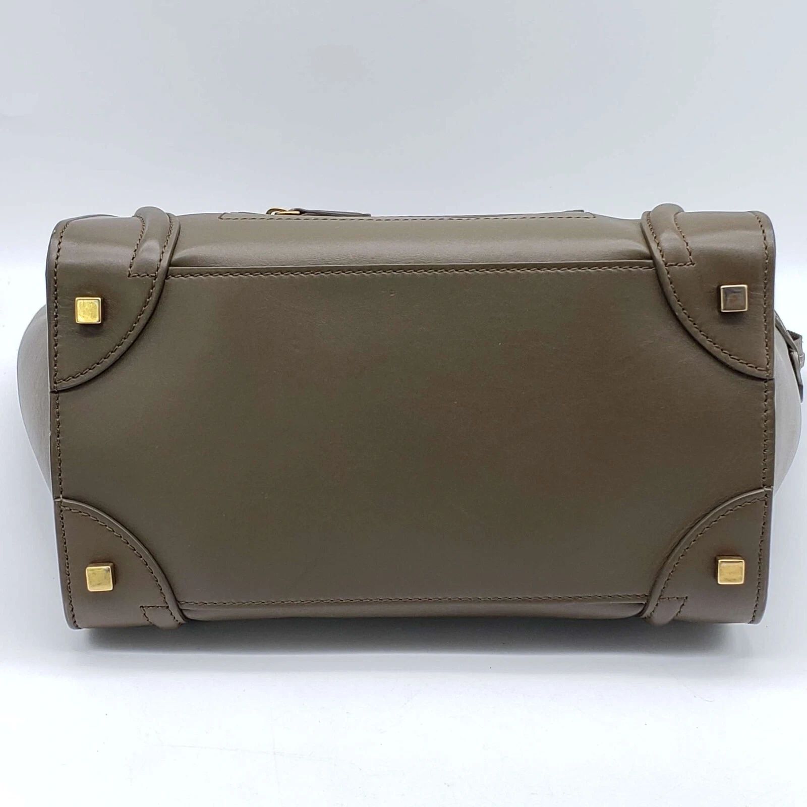 Celine Nano Luggage Taupe Leather Tote Bag — photo 6