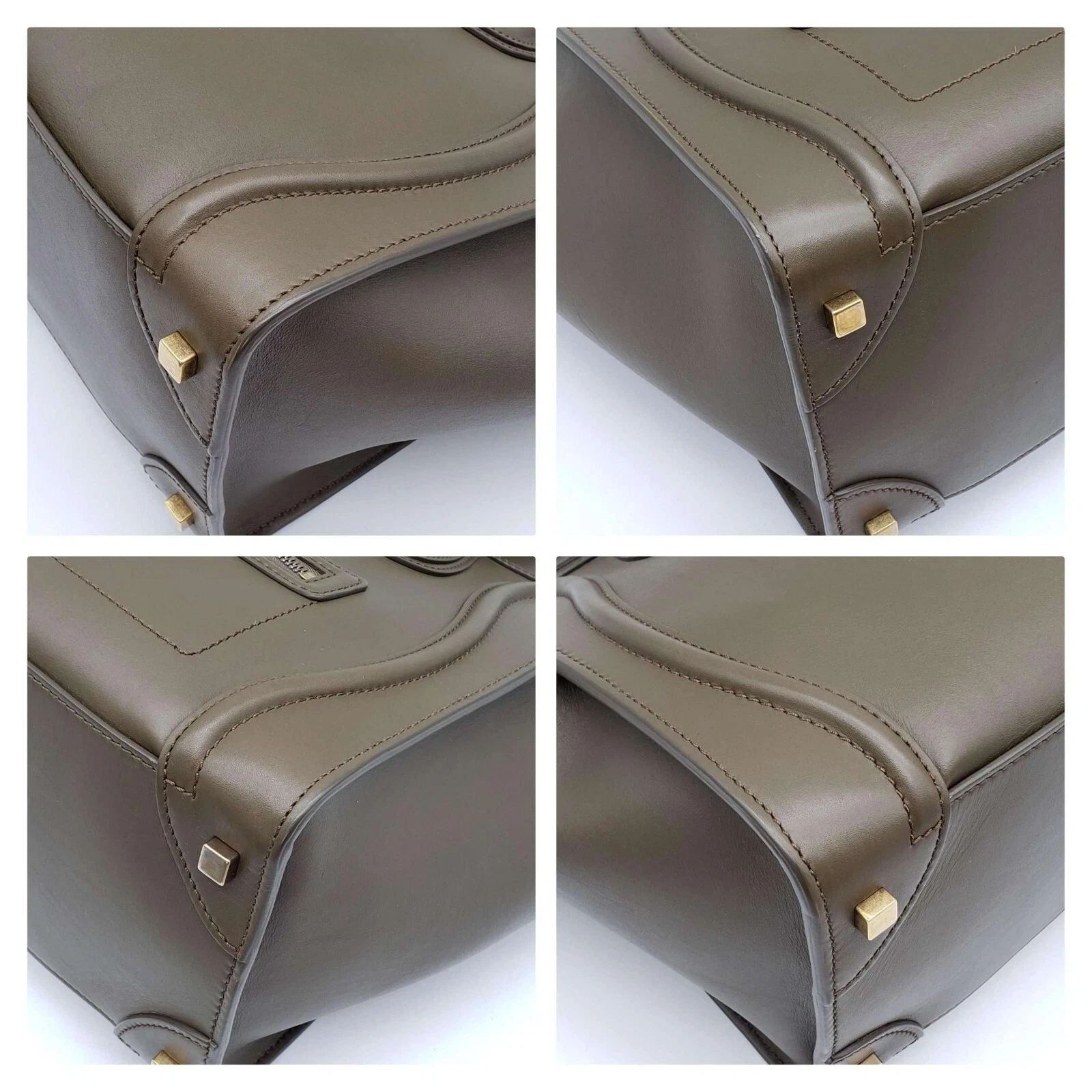 Celine Nano Luggage Taupe Leather Tote Bag — photo 7