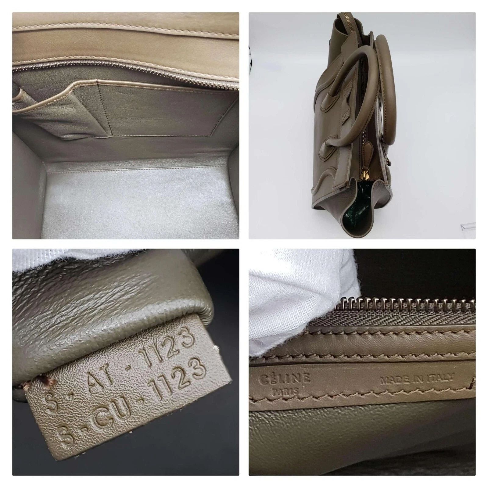 Celine Nano Luggage Taupe Leather Tote Bag — photo 9