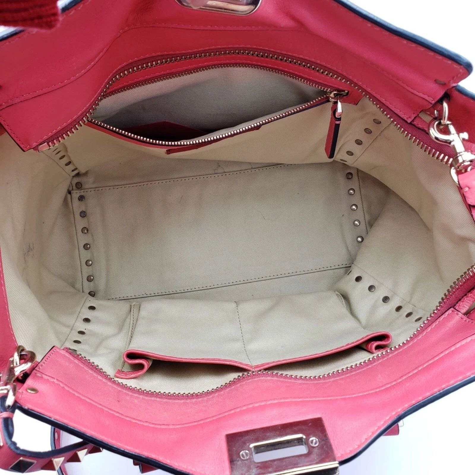 Valentino Rockstud Leather Tote Satchel Crossbody Luxury Handbag — photo 7