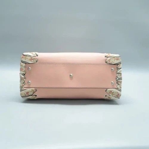 Fendi Peekaboo IseeU Pink Leather Satchel with Ribbon — photo 5