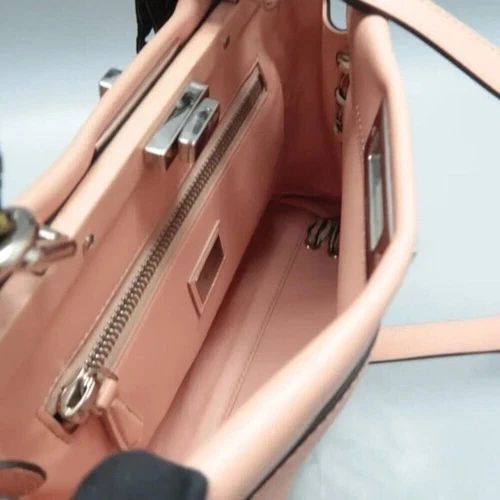 Fendi Peekaboo IseeU Pink Leather Satchel with Ribbon — photo 9