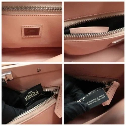 Fendi Peekaboo IseeU Pink Leather Satchel with Ribbon — photo 10