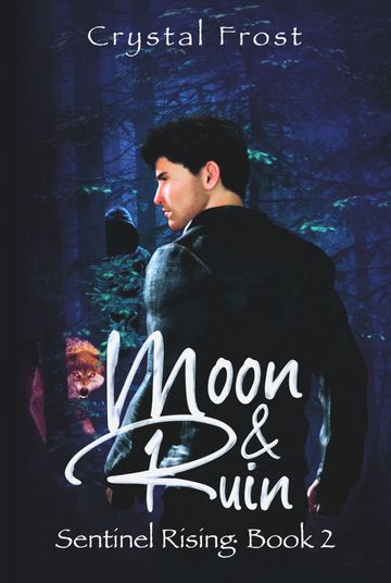 The cover of the book "Moon & Ruin" with the main male character depicted in a defensive stance