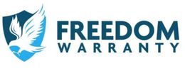 Freedom Warranty logo with a dove and shield.