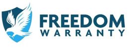 Freedom Warranty logo with a white dove and blue text.