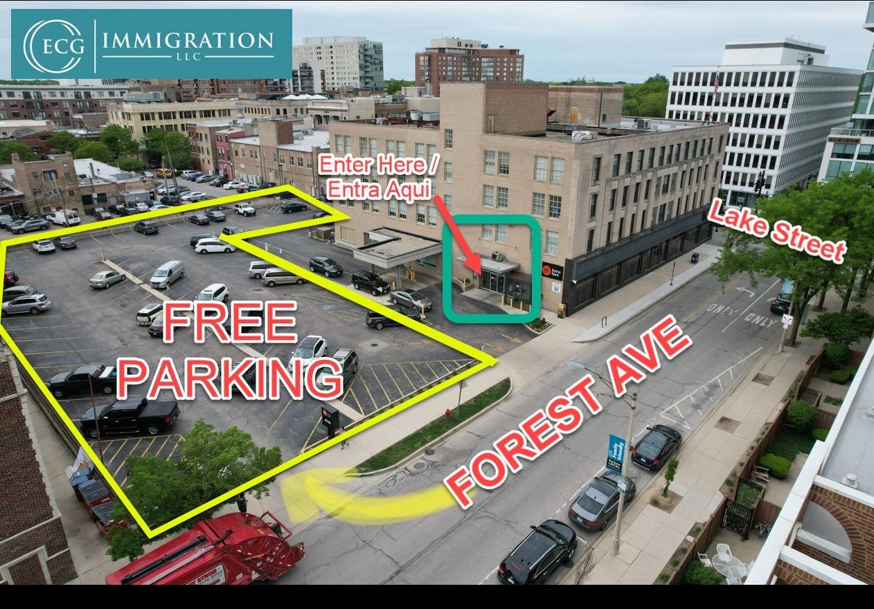 ECG Immigration 1011 Lake St Ste 420 Oak Park, Illinois 60301
Free parking