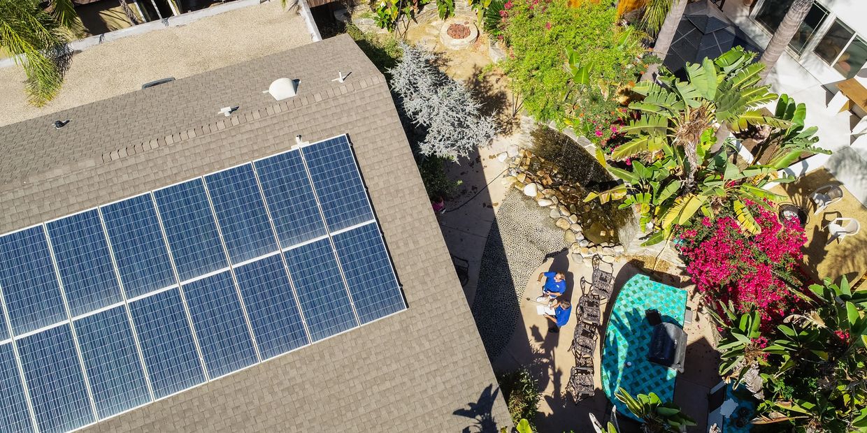 Solar inspection Aerial view