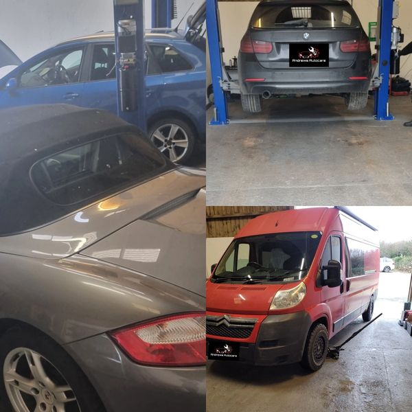 cars vans being repaired 