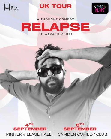 Comedy show poster featuring Aakash Mehta for UK tour.