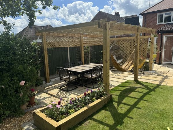 Flower bed and Pergola in Hillmorton CV21