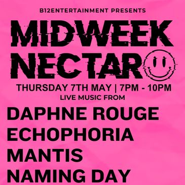 Midweek Nectar live music event on Thursday, 7th May from 7-10 PM.