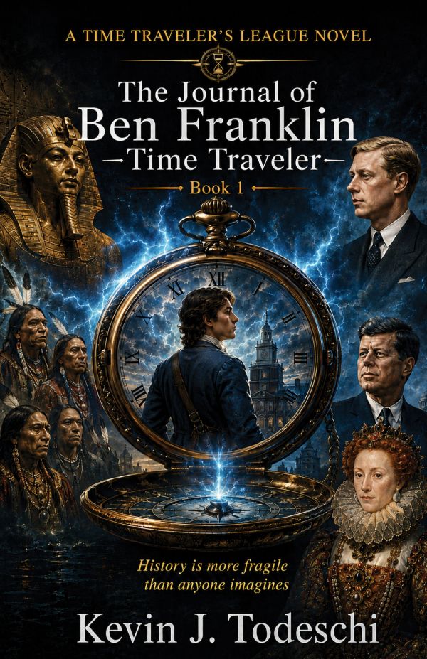 Book cover of The Journal of Ben Franklin Time Traveler by Kevin J. Todeschi.