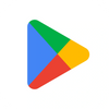 Google Play Store logo with colorful triangular design.
