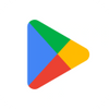 Google Play Store logo with colorful triangular design.
