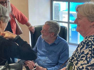 David at the launch of Graham at The Leeds Library, July 2026