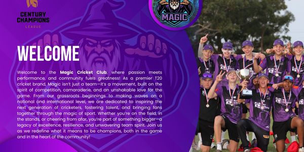 Magic Cricket Club team celebrating a victory with enthusiasm and unity.
