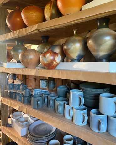 Studio shelves (come and visit!)
