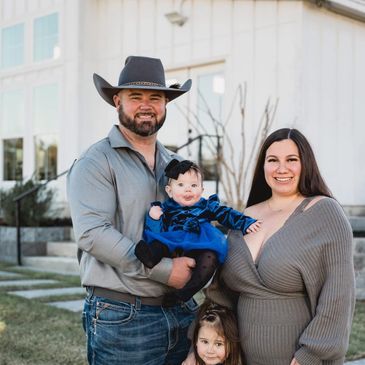 a family taking a picture