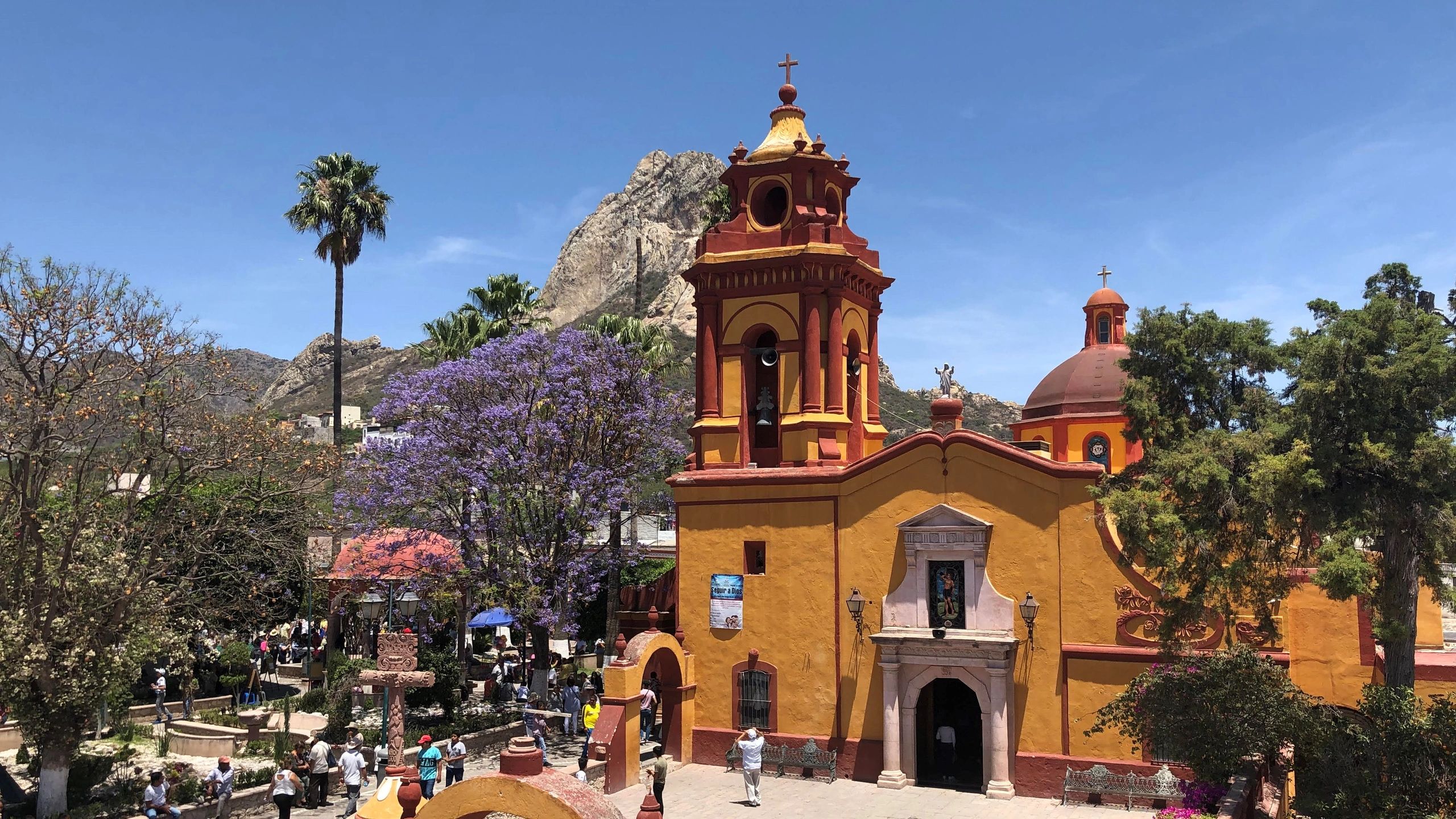 Bernal Queretaro Mexico Colonial city town with beautiful churches and great hiking. Travel tours