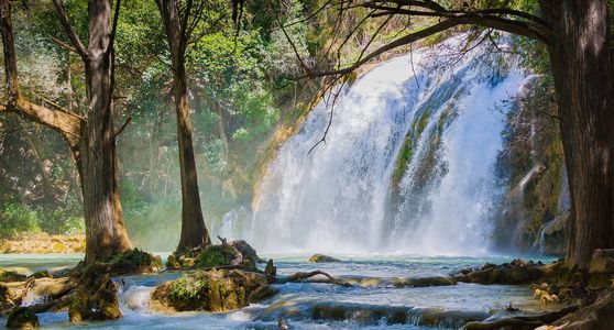 Waterfall Chiapas Mexico outdoors, hiking exploring tours and trips. Mexican luxury travel