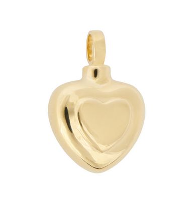 Double Heart Pendant 14ct Gold Vermeil