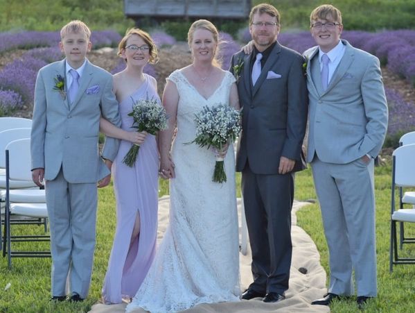 Michigan lavender farm outdoor wedding venue with barn in Sanilac County with campground