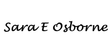 Handwritten name 'Sara E Osborne' in cursive style.