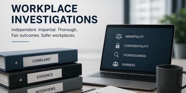 Workplace investigations emphasizing fairness, confidentiality, and thoroughness.