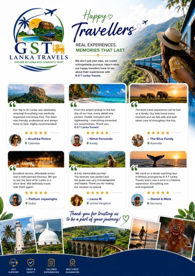 G S T Lanka Travels offers memorable Sri Lanka travel experiences with trust and comfort.