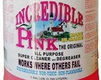 Label of Incredible Pink all-purpose cleaner and degreaser.