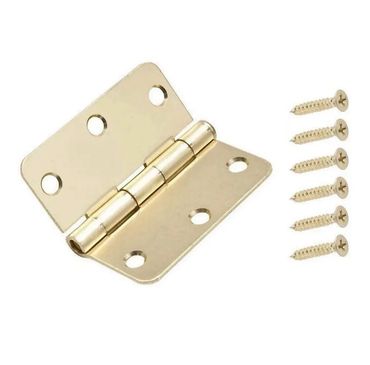 EVERBILT Interior Door Hinges 3 1/2" x 1/4" Radius Satin Brass 237070 Lot Of 3