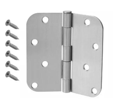 Everbilt 4 in. Satin Nickel 5/8 in. Radius Door Hinge Lot Of 3