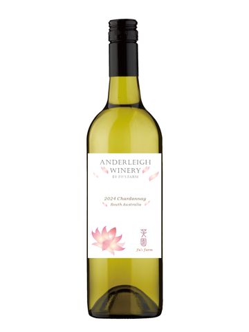 Bottle of 2024 Chardonnay from Anderleigh Winery, South Australia.