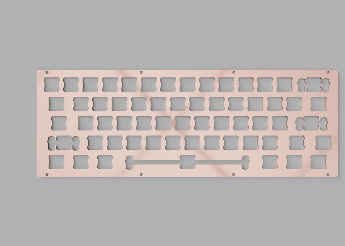 Custom copper keyboard plate