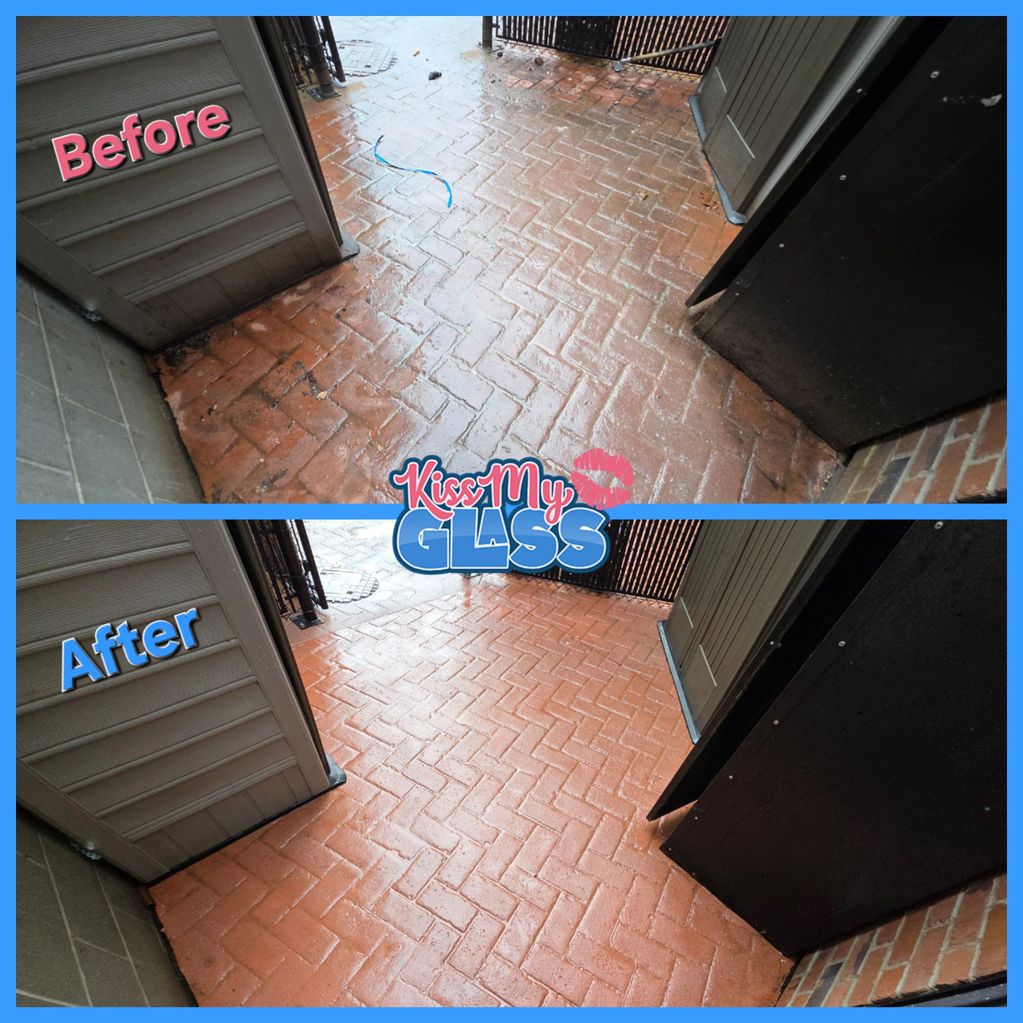 Pressure washing removing grease and buildup in Downtown Chilliwack delivery area
