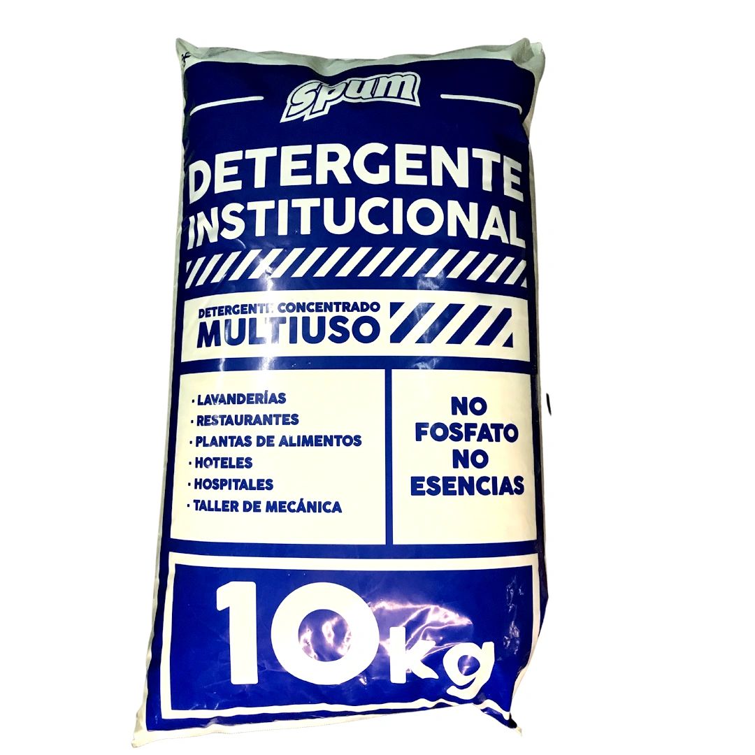 Detergente Institucional- Sin olor, Sin fosfato multiuso para lavar ropa y  aseo general (10 Kg)