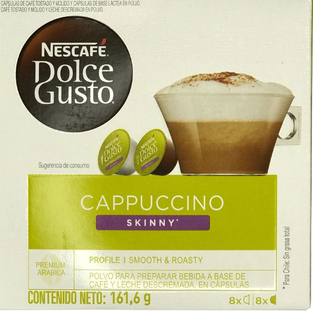 Capsulas de Capuchino Skinny NESCAFE DOLCE GUSTO 161 g