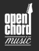 Black and white logo for Open Chord Music.