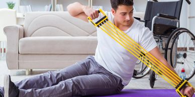 Physiotherapy at home for person with disability