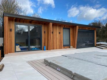 Lovely bespoke roller door installed on one of our partners garden rooms installation in Essex.