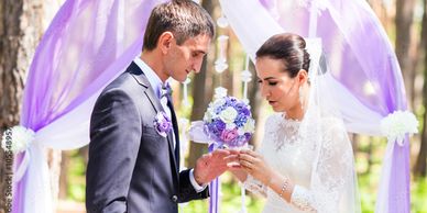 Couple in a marriage ceremony