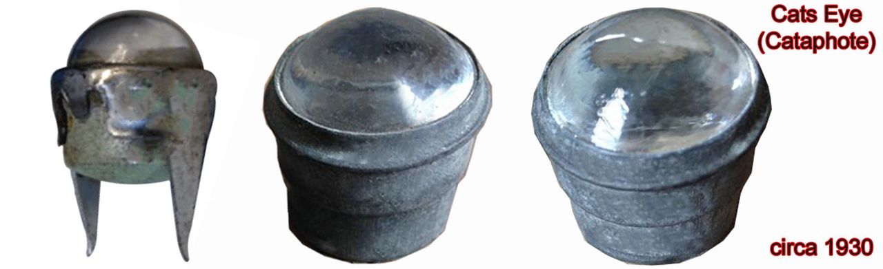 Catadioptre / Réflecteur Ancien Des Années 1930, Aluminium Et Verre, Pièce Auto D'époque