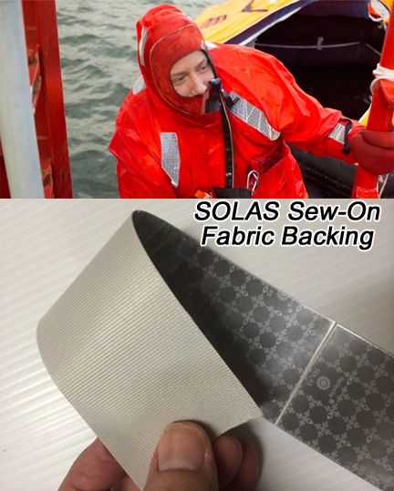 SEW ON - SOLAS Marine Reflective Film - (Fabric Backed) - Oralite